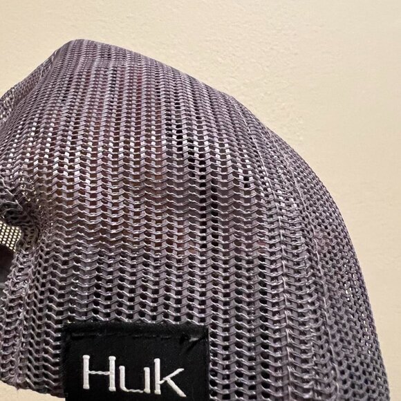 HUK Hat Performance Fishing Adjustable Mesh Camo Snapback Trucker Blue - Picture 4 of 5